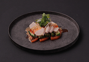 香味野菜で食べるバンバンジー